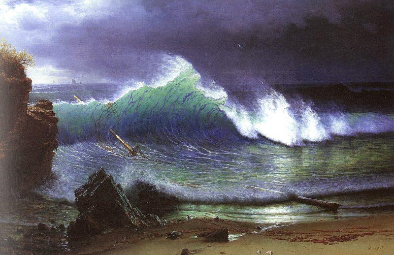 Albert Bierstadt The Shore of the Turquoise Sea China oil painting art